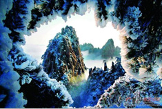 雪松 冬日黄山的霓裳羽衣