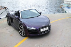 紫色奥迪R8 V10 Spyder超跑