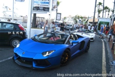 兰博基尼Aventador敞篷超级跑车在欧洲