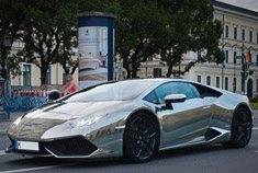 PrintTech推哑光铬外套兰博基尼Huracan