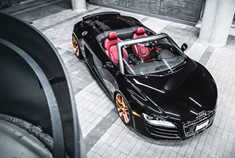 奥迪R8 Spyder敞篷版超级跑车美图欣赏