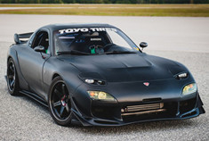 漂移神车 马自达RX-7暗黑哑光漆改装赏鉴