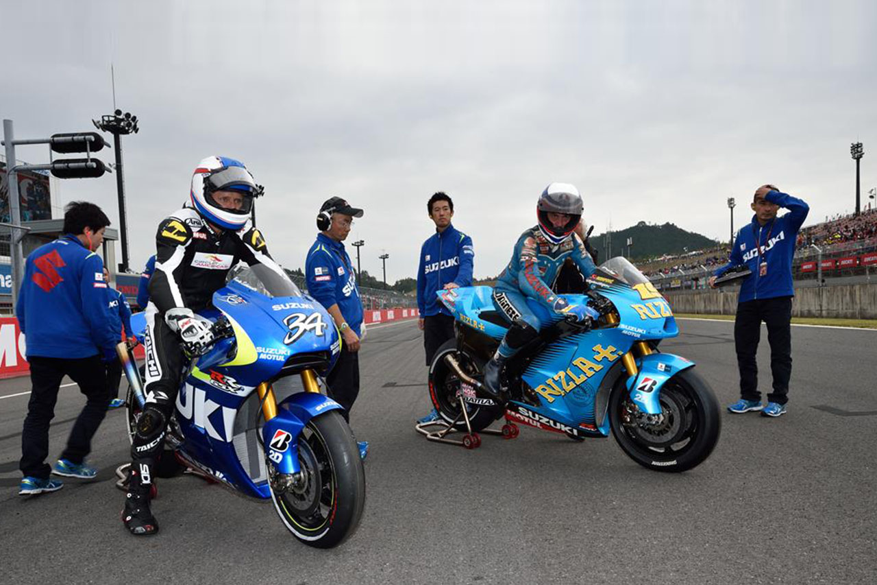 名宿施瓦茨在茂木驾驶铃木GSX-RR赛车