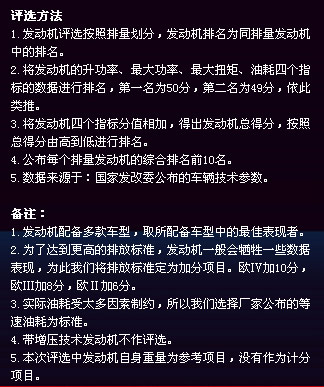 中国乘用车主流发动机排行榜(表格)