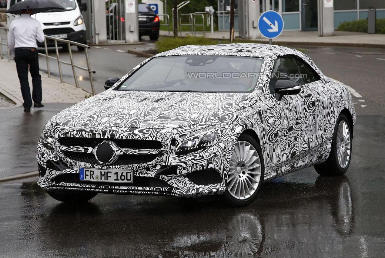 奔驰S级敞篷版最新谍照 预计明年上市