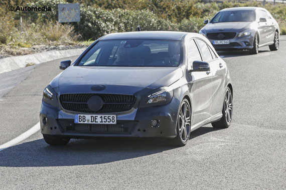 奔驰A级中期改款谍照曝光 2015年上市