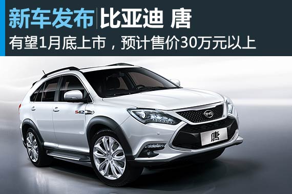 预计30万元起售 比亚迪唐有望1月底上市