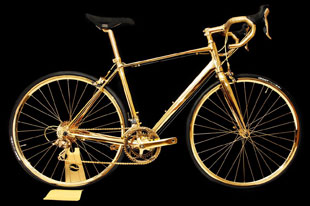 价值一辆RR魅影的24K金自行车