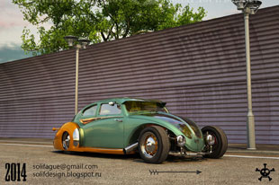 经典大众甲壳虫Hotrod假想图