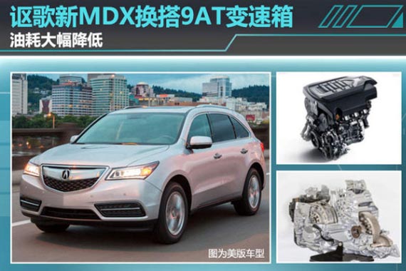 讴歌新MDX换搭9AT变速箱 油耗大幅降低