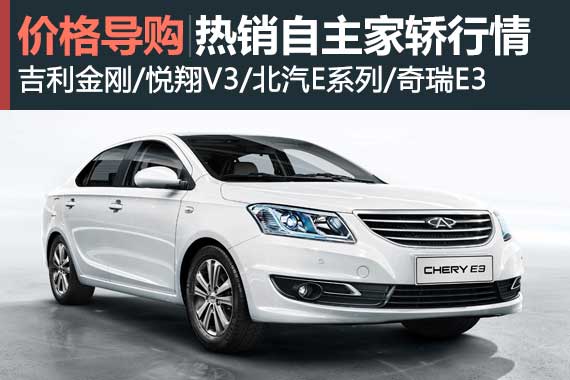 幸福起点 5款热销自主入门家轿行情盘点