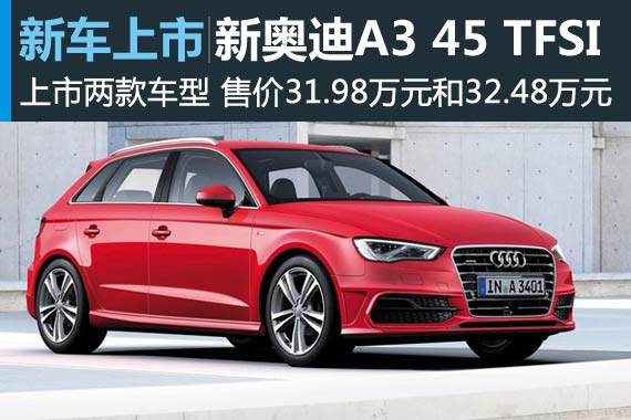 新奥迪A3 45 TFSI上市 售31.98/32.48万