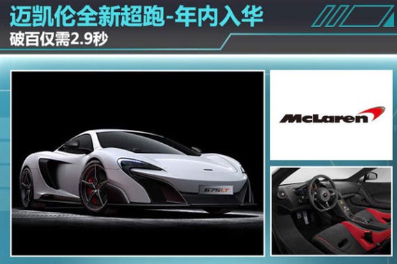迈凯伦全新超跑-年内入华 破百仅需2.9秒