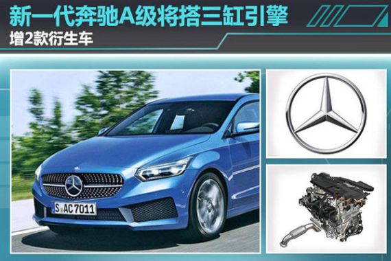 奔驰新一代A级将搭三缸引擎 增2款衍生车