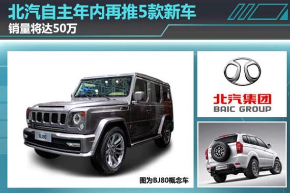 北汽自主年内再推5款新车 销量将达50万