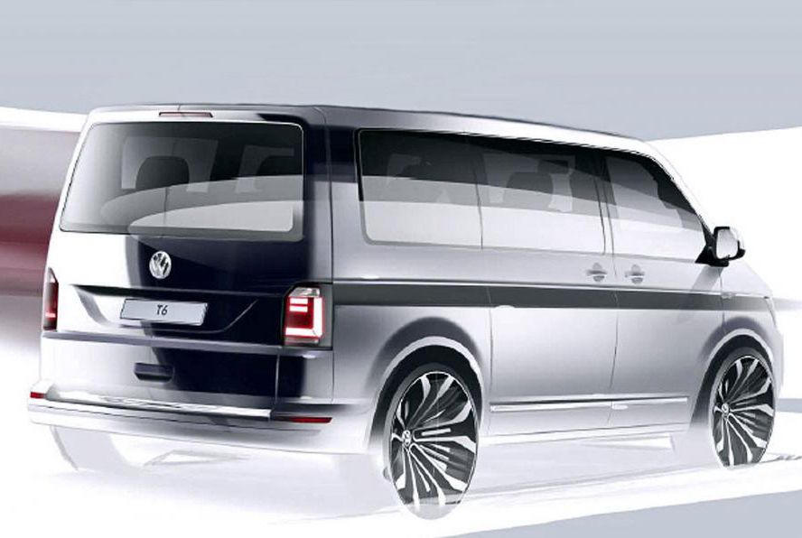 大众Transporter T6发设计图 4月中首发
