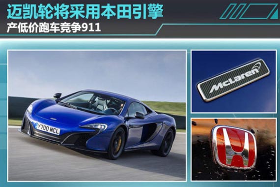 迈凯伦将采用本田引擎 产低价跑车