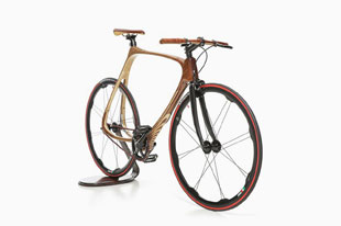 用木材和碳纤维手工打造的自行车