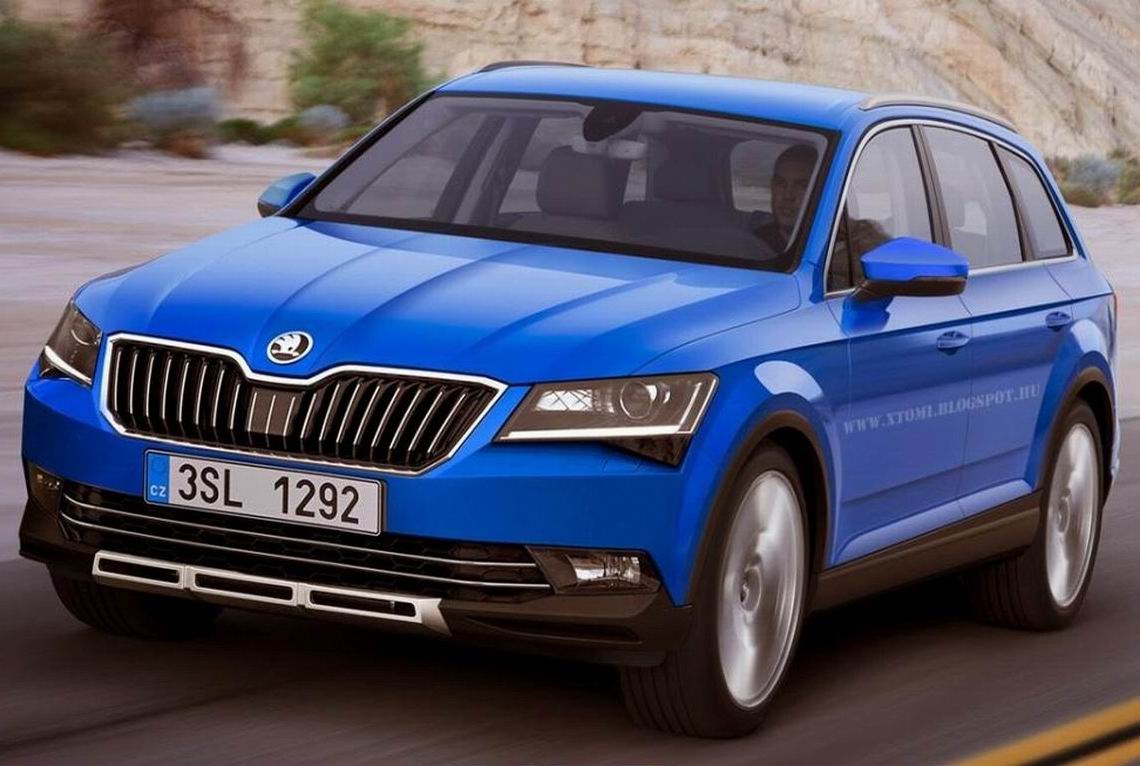 斯柯达7座SUV假想图曝光  年底发布