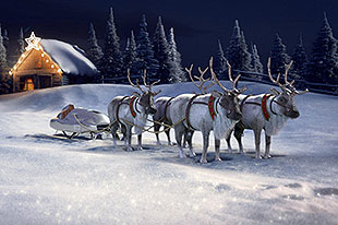 快来帮圣诞老人改装他的雪橇车！