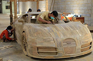 高手在民间 印尼木匠自制布加迪威航