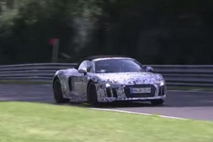 百公里加速3.2秒 奥迪测试全新R8 Spyder