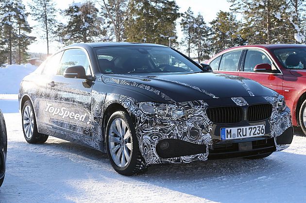 更大尺度的暴露 宝马4系Coupe新谍照