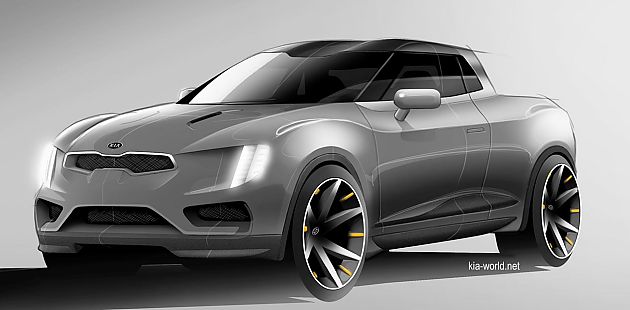 皮卡之梦 起亚概念小货车效果图曝光