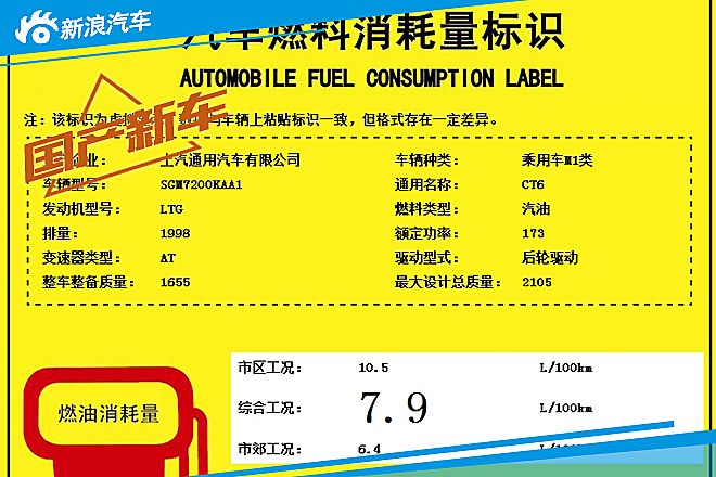 国产CT6动力信息