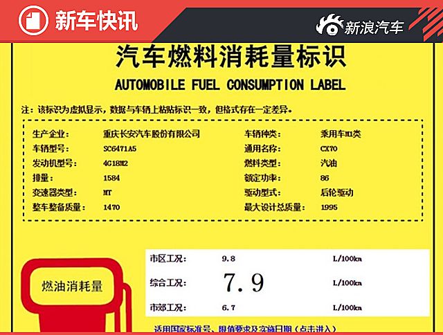 长安CX70更多新信息