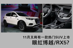 眼红博越/RX5？11月又一款热门SUV上市