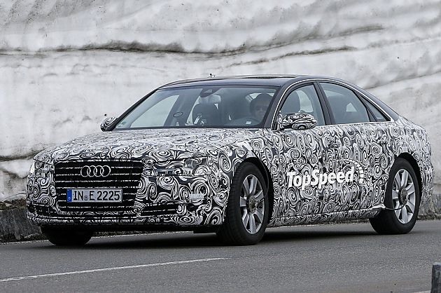 2014奥迪A8阿尔卑斯山脉路试谍照曝光