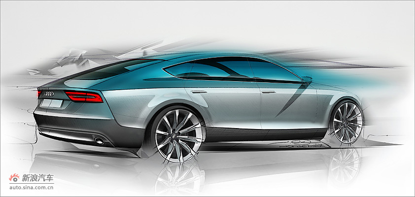 奥迪a7设计草图_奥迪a7图片