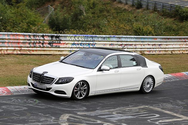 2014超长轴距奔驰S级谍照 非普尔曼