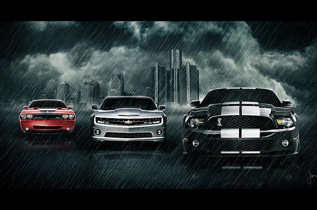 野马VS科迈罗 超人与队长表演拳拳到肉