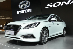 2015广州车展实拍索纳塔九混动版