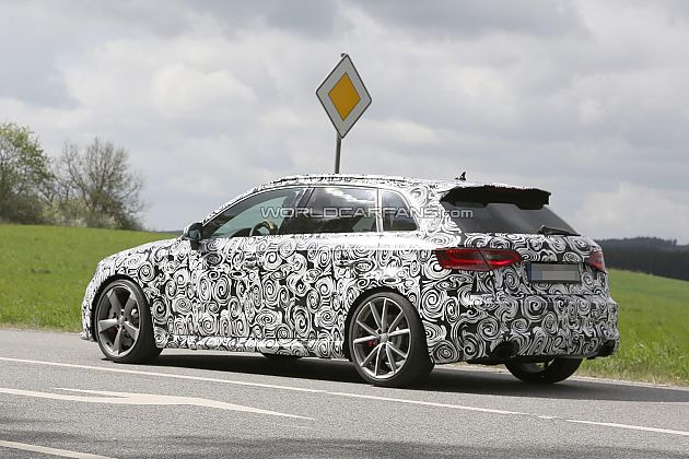 明年春发布 2015款奥迪RS3掀背版谍照