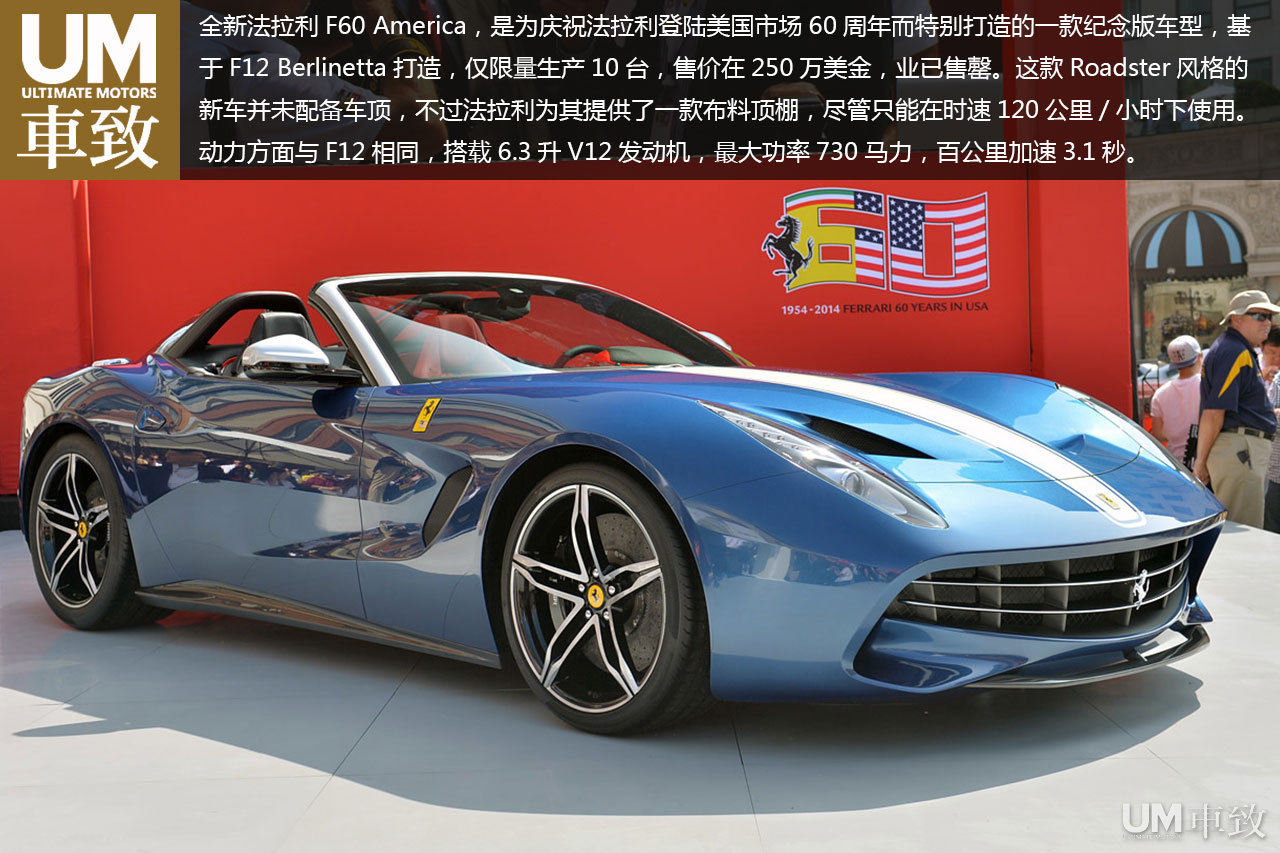 纪念跃马的美国之旅 全新法拉利f60 america