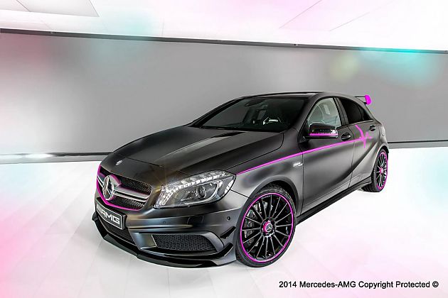 粉色上妆 梅赛德斯-奔驰A45 AMG Erika