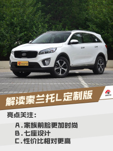 外观时尚/配置够用 解读索兰托L定制版