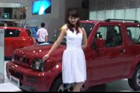 视频：2009上海车展-白连衣裙模特