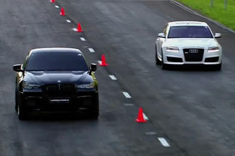 视频：强强对话 奥迪RS6激战两悍将