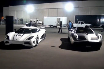 视频：两辆车价值半个亿 实拍帕加尼、柯尼塞格