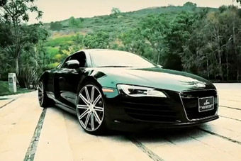 视频：大脚黑骑士 奥迪R8换装20寸VOSSEN轮毂