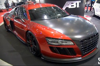 视频：3.2秒破百 ABT版奥迪R8 GTR亮相日内瓦