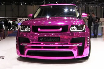 视频：亮瞎众人眼！Hamann改装电光粉路虎新揽胜