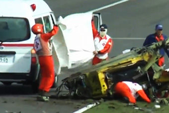 视频：惨不忍睹！法拉利458铃鹿赛道惨烈撞毁