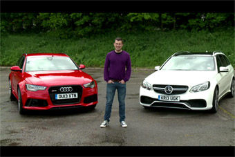 视频：奥迪RS6 VS 奔驰E63 AMG对比测试（中文字幕）