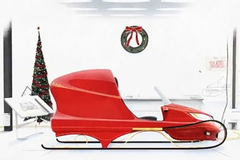 视频：圣诞老人雪橇鸟枪换炮 本田创意广告