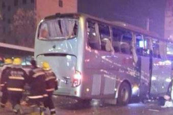 视频：实拍蒲城大巴车爆炸现场已致30人死伤